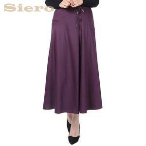 [시에로]랩 스타일 롱 A라인 새틴 스커트 SE4SKF267