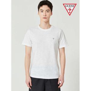 [게스]커플 슬럽 라운드 반팔티 남 NO2KE433