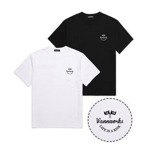 [밴웍스]FLAG LOGO 오버핏 반팔 티셔츠 (VS0090)