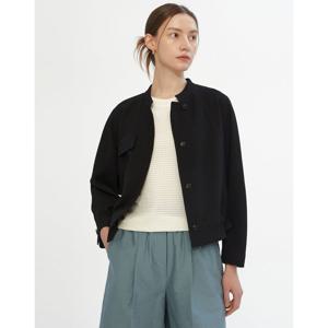 닥스 여성 24SS 추가특가50%세일블랙 조직감 허리스트링 포인트 밴드넥 자켓 DLJA4B421BK