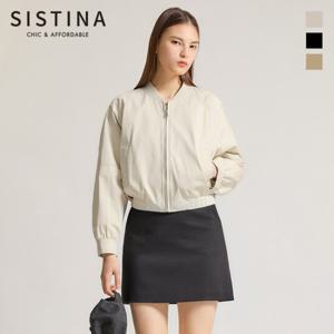 [SISTINA] 인기 코튼 크롭 블루종 점퍼_AWWJPO11010