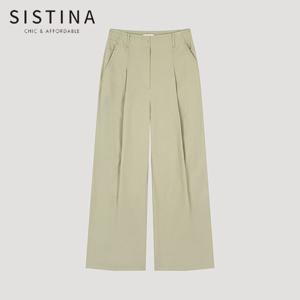 [SISTINA] 인기 코튼 원턱 와이드 팬츠_AWWSLO21090_LK