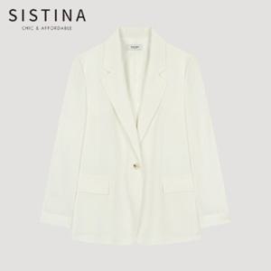 [SISTINA] 인기 사선 라인 원버튼 자켓_AWWJKO21040_IV