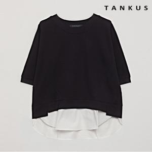 [탱커스] 내츄럴 배색 티셔츠 (TU1TS034L0)