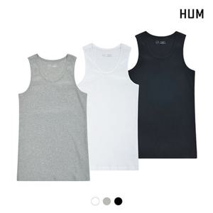 [HUM]유니) CVC 골지 솔리드 슬리브리스(H172U040A)