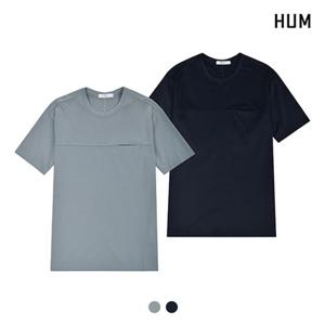[HUM]남) 분또 포켓 절개 티셔츠(H172M008A)