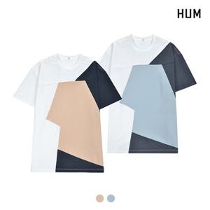 [HUM]유니) 분또 패치워크 티셔츠(H172U012A)