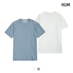 [HUM]남)슬럽스판 사이바패널 절개 티셔츠(H172M021A)