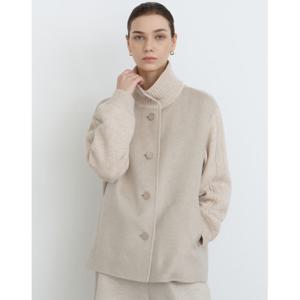 닥스 여성 24FW 역시즌특가캐시미어 베이지 니트소매 울캐시미어혼방 긴팔자켓 DLJA4D915I2