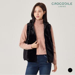 [크로커다일레이디] 후드플리스베스트_CLBWPF203