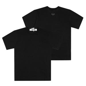꼼데가르송 AX-T341-051 1 백 레드 하트 와펜 공용 반팔티