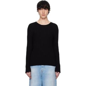 25 FW 아크네 남성 블랙 골지 스웨터 251129M201002