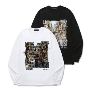 [밴웍스]COLOR BALANCE TYPO 롱슬리브 (VLS0098)