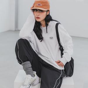 앨빈클로 시그니처 로고 오버핏 긴팔티 AVT377 (2 COLOR)
