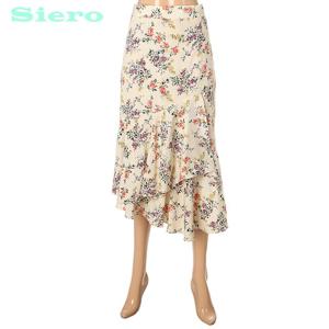 [시에로]플라워 플리츠 뒷밴딩 스커트 SG2SKF353