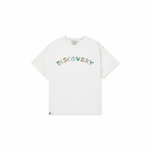 디스커버리키즈반팔티 AQS DKRS53043-WHS 키즈 콜라보 빅로고 반팔티셔츠