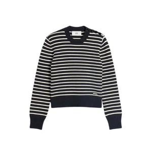 아미 24FW 스트라이프 세일러 크루넥 스웨터 긴팔 티셔츠 네이비 화이트 HKS039 KN0061 4023