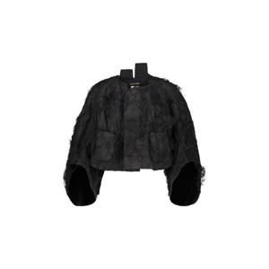 꼼데가르송 여성 블랙 Des 캔버스 크롭 자켓 GMJ025S24 BLACK