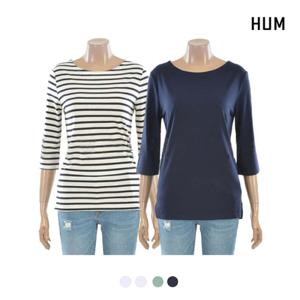 [HUM][HUM]여)TR싱글스판 보트넥 슬림 티셔츠(FHMMCTR507M)
