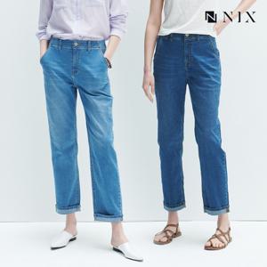 [닉스][NIX]여)테이퍼드치노 밴딩 저온스 데님(HNPEDDT532P)