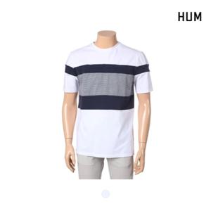 [HUM][HUM]남) 가로절개 배색 티셔츠(FHNMCTR117M)