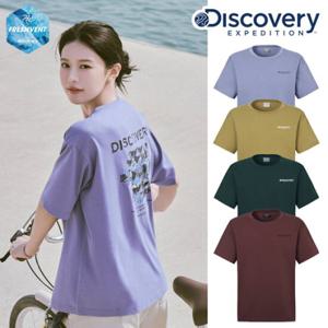 디스커버리 (DXRS7F053) 2025 S S 남여공용 프레시벤트 워싱 크랙 카모 반팔티
