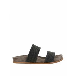 [BRUNELLO CUCINELLI] 여성 샌들 슬라이드 스웨이드 위드 Monile MZ45C2880C390 Brown /8