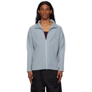 25 FW Homme Plisse Issey Miyake 남성 블루 컬러 플리츠 스웨터 251729M180005