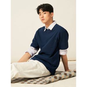 [빈폴멘] 헤리티지 헤비웨이트 라운드 티셔츠 - 네이비 (BC5442C92R)