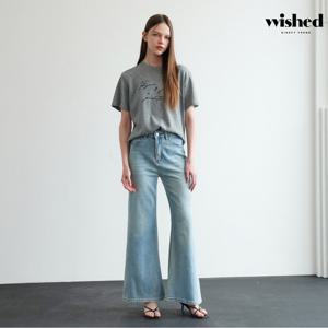 [위시드]워싱 데님 와이드 롱 팬츠 (WICBPT007)