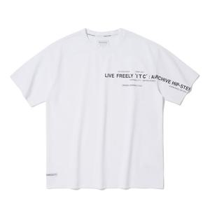[인터크루]아트웍소매넘김반팔티 화이트 ITZ2TM01AWH