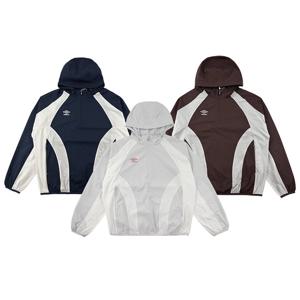 엄브로 스포티 컬러블록 립스탑 후드형 아노락 UP121SWT21