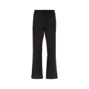 PRADA 블랙 실크 파자마 팬츠 SPH344SOOO10HX F0002