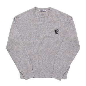 아크네스튜디오 B60293 LIGHT GREY BROWN MELANGE (DHH) 로고 남성 니트