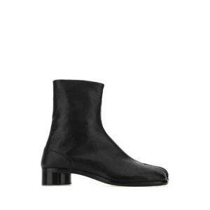 MAISON MARGIELA 블랙 가죽 타비 앵클 부츠 S57WU0153PR058 T8013