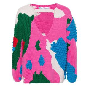 JW앤더슨 Pink Cut Out Crochet Sweater KW1131YN0321398 TP719618264