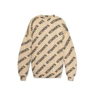 베트멍 로고 인타르시아 니트 스웨터 UA66KN150T2901 TAUPE TP943910983