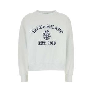 PRADA White cotton sweatshirt 134716SOOO16V5 F0009