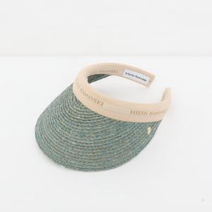[당일발송]헬렌카민스키 아이코닉 라피아 비앙카 여성 썬캡 HAT50265 SEAGLASS NATURAL LOGO