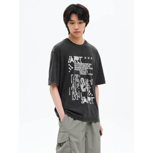 (455642LY24) [에잇세컨즈] 빈티지 가먼트 다잉 반소매 티셔츠  애쉬