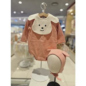 블루독베이비[hu] 25.FW신상 PK)멍멍3SET바디수트 45A70-676-02 우주복 바디슈트 보넷세트 외출슈트 선물