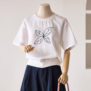 [커스텀에이블] 리프 박시 맨투맨_T2507TS086B
