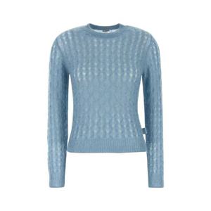 LOEWE 파스텔 라이트 블루 모헤어 블렌드 스웨터 S540Y14KG7 LIGHTBLUE