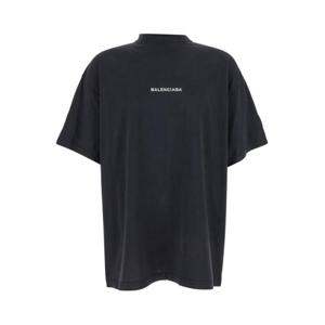발렌시아가 반팔 티셔츠 831305TSVH41041 BLACK DOM