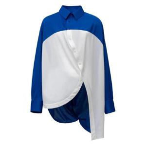 25 FW Anrealage 도라에몽 컬러 블록 비대칭 셔츠 AZ242SW1001 TP440363200