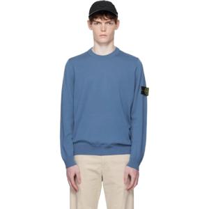 25 FW 스톤아일랜드 남성 블루 5100071 라이트 RWS 퓨어 울 스웨터 252828M201008