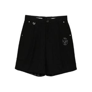 25 FW BAPE BLACK A BATHING APE 로고 자수 쇼츠 001SPK201008I TP440909127