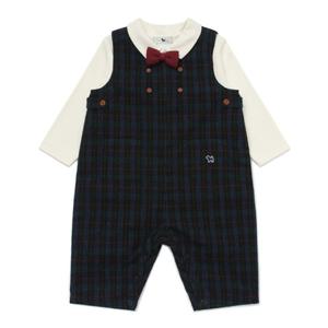 [블루독베이비8] FW25 멀티체크 세트형 우주복 HJ (45A1360104) (BLUEDOG BABY 유아 출산 백일 선물 도트