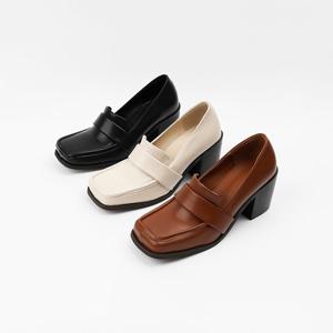 [신난다슈] 여성 구두 펌프스 힐 6cm 3종 여자 페니 로퍼 힐 발편한 통굽 사각코 TMZ253071