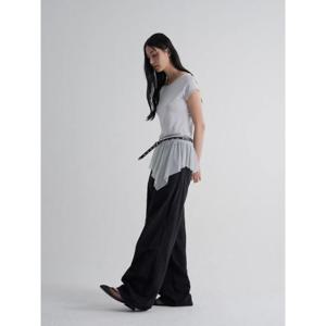 (165742CY4T) [에잇세컨즈] 프릴 레이어드 반소매 티셔츠  라벤더